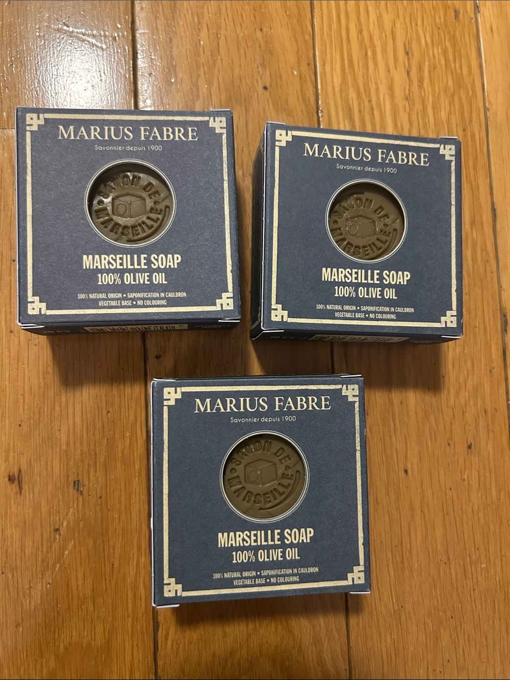 Lot 3 Marius Fabre Marseille Soap Bar 100% Olive Oil (150g/5.3oz) Natural France